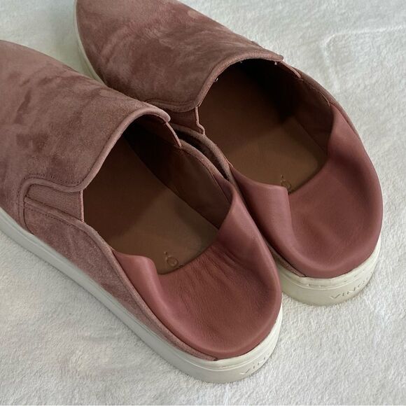 VINCE GARVEY SUEDE SLIP ON SNEAKERS WITH LEATHER FOLD DOWN BACK - Picture 10 of 12